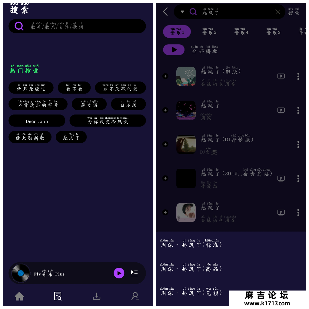 Fly音乐-Plus_1.3.1 无损音乐免费听免费下载